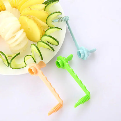 Creative Vegetable Roll Flower Vase and Manual Slicer