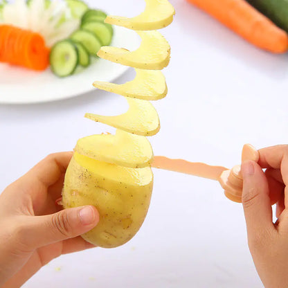 Creative Vegetable Roll Flower Vase and Manual Slicer