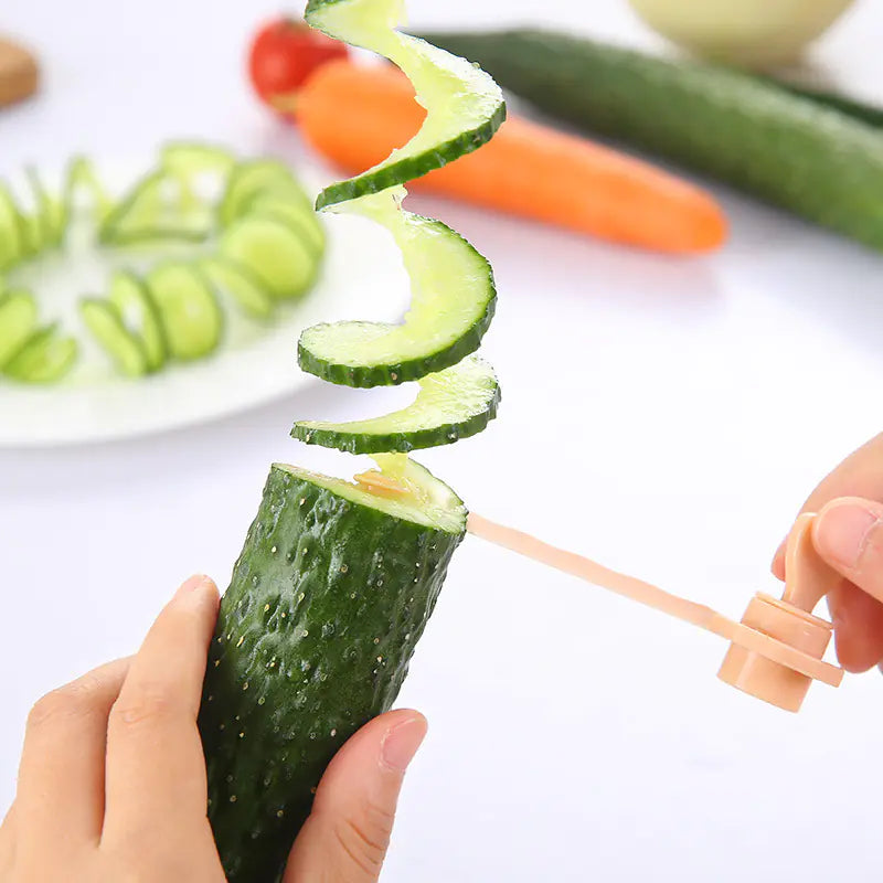 Creative Vegetable Roll Flower Vase and Manual Slicer
