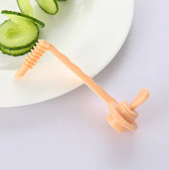 Creative Vegetable Roll Flower Vase and Manual Slicer
